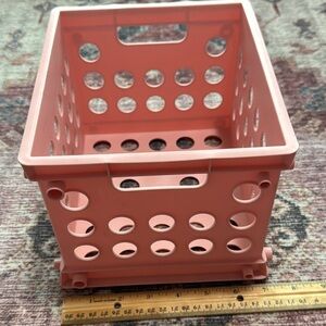Small Pink Plastic Crate